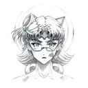 sailor moon tattoo design idea