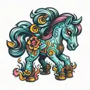 Pony on lsd dmt tattoo design idea
