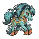 Pony on lsd dmt tattoo design idea
