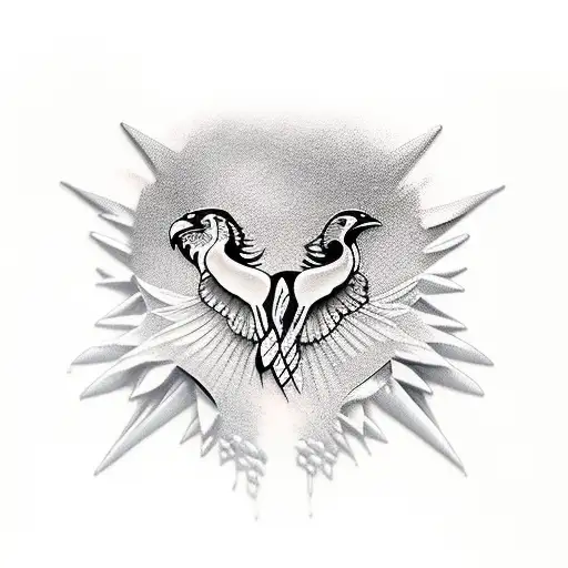 Cuervos tattoo design idea