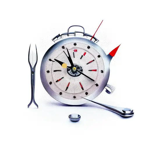 surgeon, stich, wound, clock, lancet,  tattoo design idea