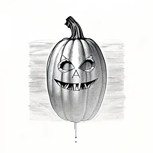  sheet ghost with a pumpkin head tattoo design idea