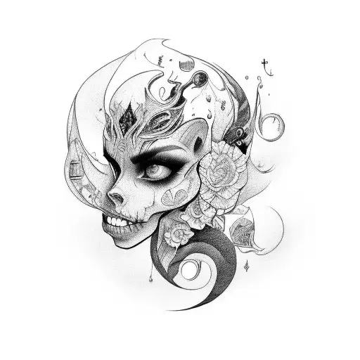 You're Beautiful, It's true with a strange line between tattoo design idea