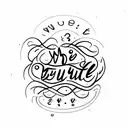 Write the word "You're beautiful" strange line down and the word "It's true" tattoo design idea