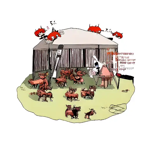 demons,bbq,dogs,technology,war tattoo design idea