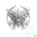 demons,bbq,dogs,technology,war tattoo design idea