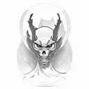 rubber hose style ghost tattoo design idea