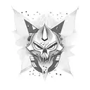 old cartoon with ghost tattoo design idea