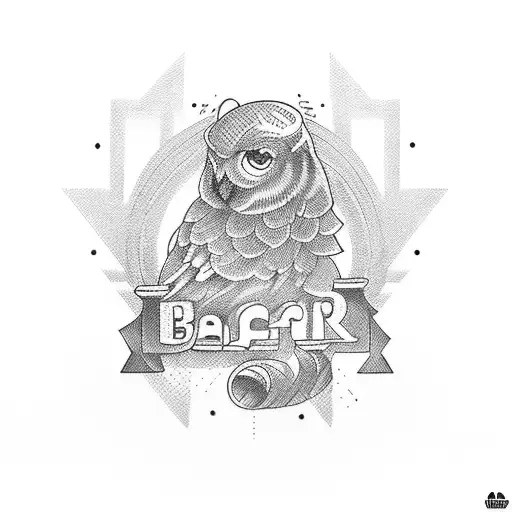 a bar tattoo design idea