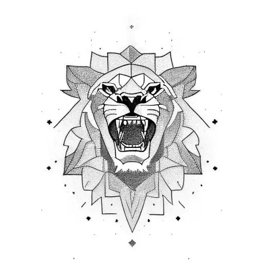 Roaring Lion tattoo design idea
