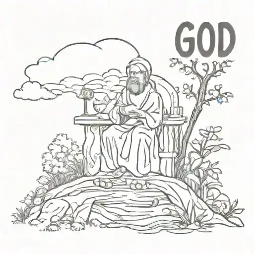 Trust God tattoo design idea