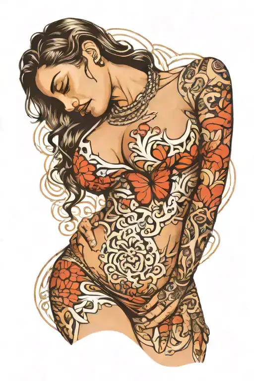 thick latina girl tattoo design idea