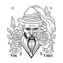 nome Isaac Gabriel em batidas cardicas tattoo design idea