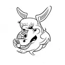 nome Isaac Gabriel em batidas cardicas tattoo design idea