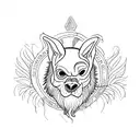 nome Isaac Gabriel em batidas cardicas tattoo design idea