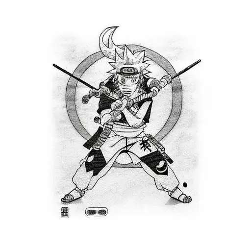 Pain from Naruto tattoo design idea