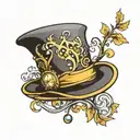 magicians hat tattoo design idea