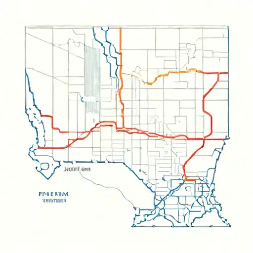 outline of the city of philadelphias borders in three parallel red, white, and blue lines tattoo design idea