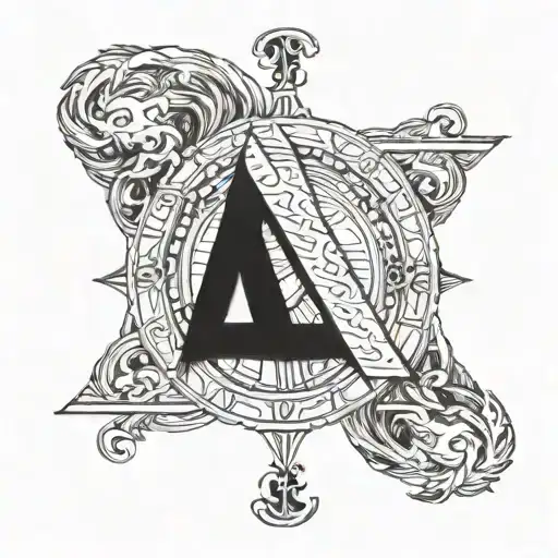 The letter Alpha and Omega  tattoo design idea