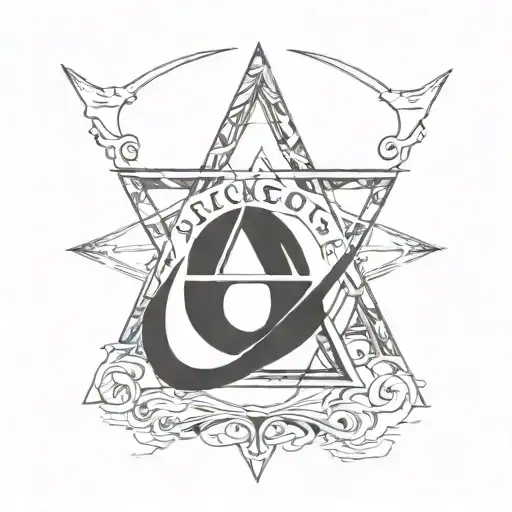 Alpha and Omega tattoo design idea