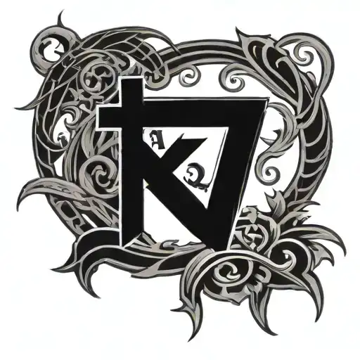 The letter Alpha and Omega  tattoo design idea