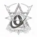 Alpha and Omega tattoo design idea
