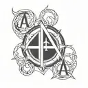 Alpha and Omega tattoo design idea