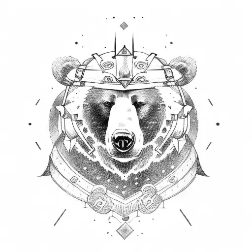 Bear viking tattoo design idea