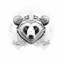 Bear viking tattoo design idea