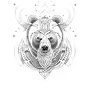 Bear viking tattoo design idea