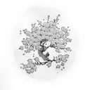 Cherry Blossom tree tattoo design idea