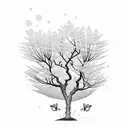 Cherry Blossom tree tattoo design idea