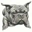 Black And Grey American Bully Tattoo tattoo design idea