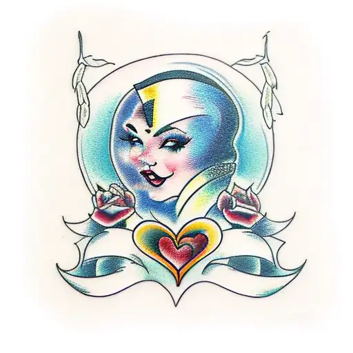 broken hearted tattoo design idea