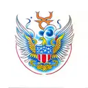 double headed eagle tattoo design idea