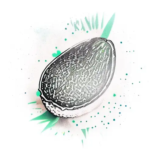 Avocado tattoo design idea