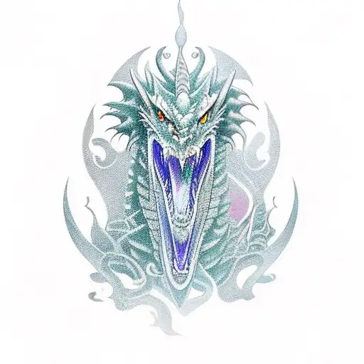 Irish Dragon character  tattoo design idea