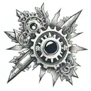 gear 19 teeth tattoo design idea