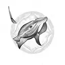 polynesian manta ray and humpback whale tattoo design idea