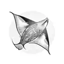 polynesian manta ray and humpback whale tattoo design idea