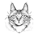magician cat tattoo design idea
