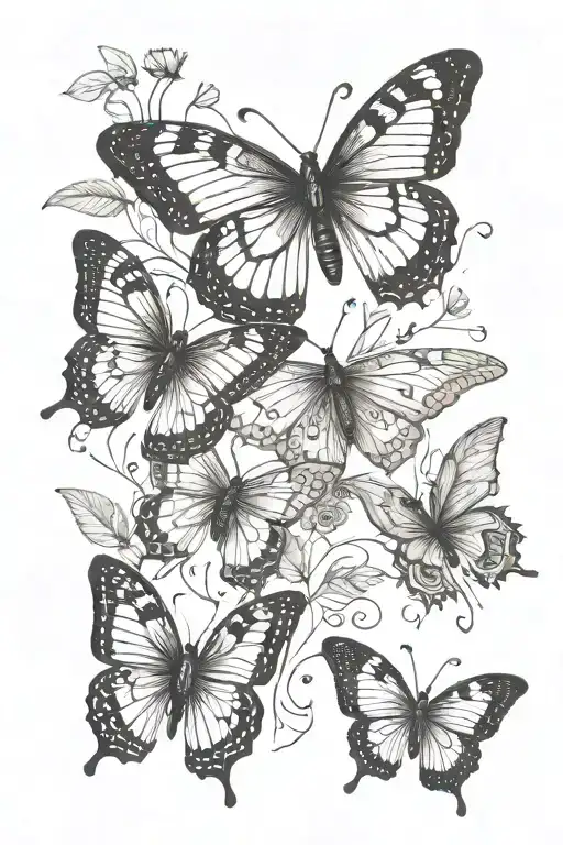 caterpillars turning into butterflies   tattoo design idea