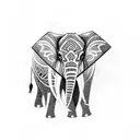 Elephant tattoo design idea