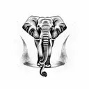 Elephant tattoo design idea