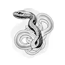 viper snake tattoo design idea