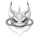 viper snake tattoo design idea