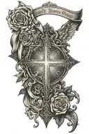 lords prayer tattoo design idea