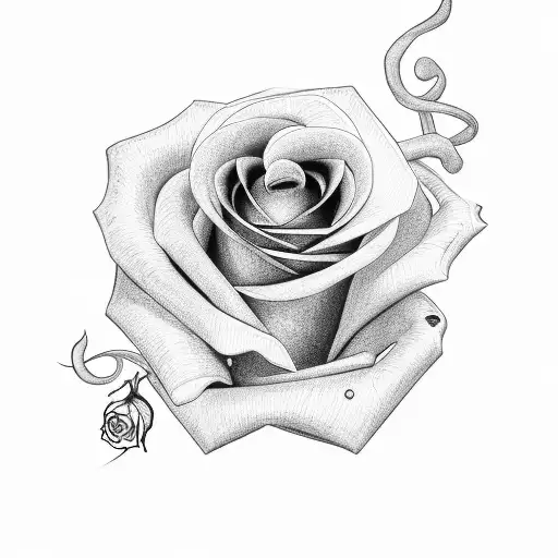 A card sharper's hand holding a rose, symbolizing the delicate balance between deception and love tattoo design idea