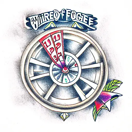 wheel of Fortune tattoo design idea