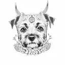 border terrier tattoo design idea